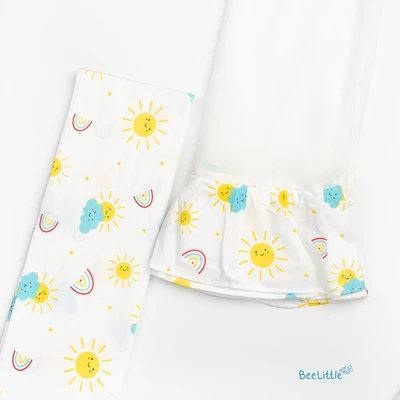 Hello World - Beelittle Premium Organic Cotton Baby Thottil Cradle | Soft, Breathable & Portable