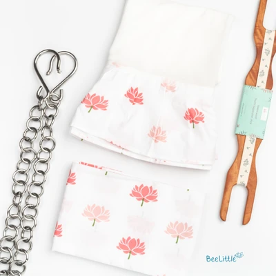 Lotus - Beelittle Premium Organic Cotton Baby Thottil Cradle | Soft, Breathable & Portable