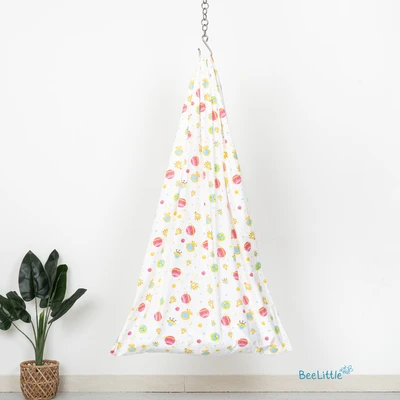 Galaxy - Beelittle Premium Organic Cotton Baby Thottil Cradle | Soft, Breathable & Portable