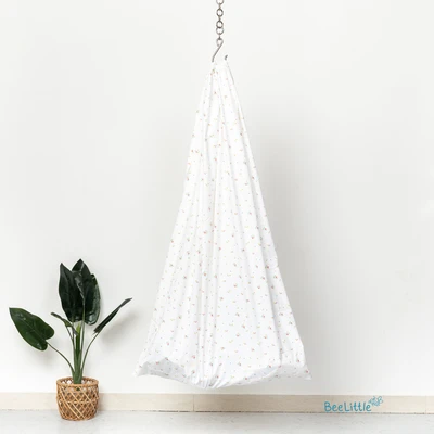 Tiny flowers - Beelittle Premium Organic Cotton Baby Thottil Cradle | Soft, Breathable & Portable