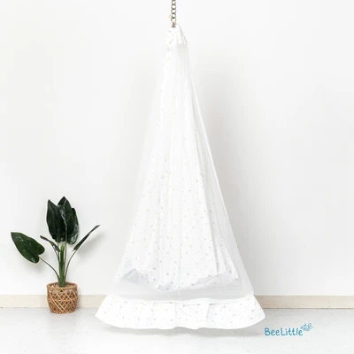 Tiny flowers - Beelittle Premium Organic Cotton Baby Thottil Cradle | Soft, Breathable & Portable