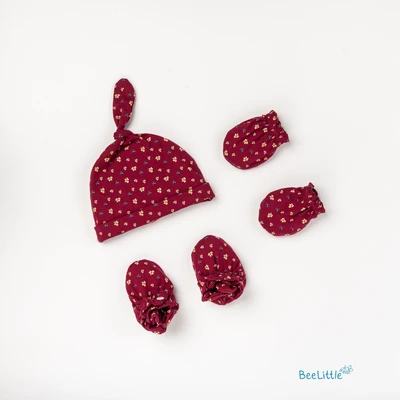 Red Floral - 0-6M