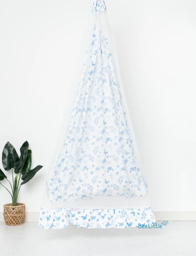 Coastal Sketch - Beelittle Premium Cotton Baby Thottil Cradle | Soft, Breathable & Portable