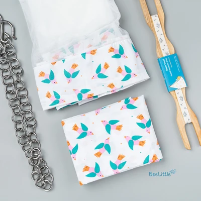 Trio Bird - Beelittle Premium Cotton Baby Thottil Cradle | Soft, Breathable & Portable