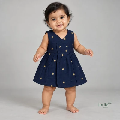 Raw Silk Tara Dot Kimono Frock