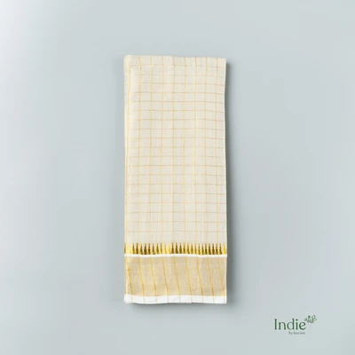 Classic Gold Grid Dhoti