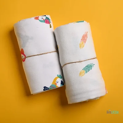 Bird Box – Organic Muslin Cotton Baby Swaddle Blanket