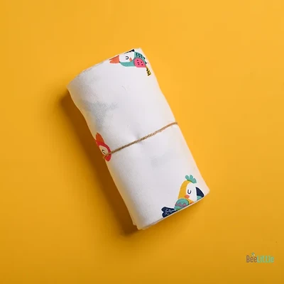 Bird Box – Organic Muslin Cotton Baby Swaddle Blanket