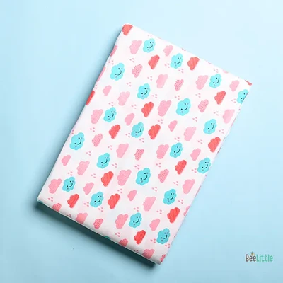 Puffy Skies - Beelittle Premium Organic Cotton Baby Thottil Cradle | Soft, Breathable & Portable