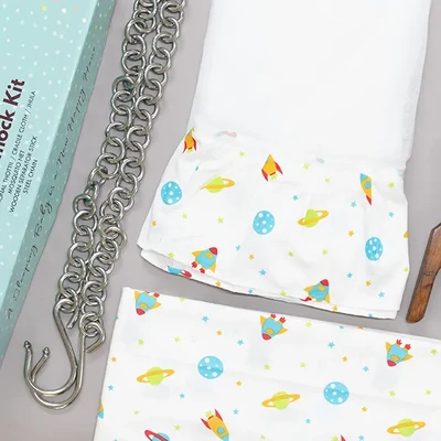 Milky way - Beelittle Premium Organic Cotton Baby Thottil Cradle | Soft, Breathable & Portable