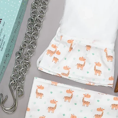 G for giffy - Beelittle Premium Organic Cotton Baby Thottil Cradle | Soft, Breathable & Portable