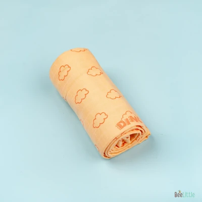 Peach Clouds – Organic Muslin Cotton Baby Swaddle Blanket