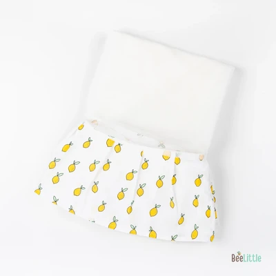 Lemons - Beelittle Premium Organic Cotton Baby Thottil Cradle | Soft, Breathable & Portable