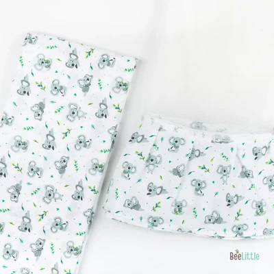 Grey koala - Beelittle Premium Organic Cotton Baby Thottil Cradle | Soft, Breathable & Portable