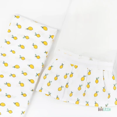 Lemons - Beelittle Premium Organic Cotton Baby Thottil Cradle | Soft, Breathable & Portable