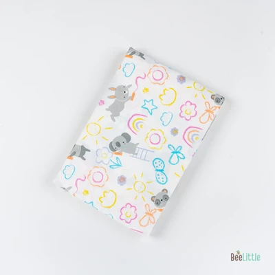 Rainbow Koala - Beelittle Premium Organic Cotton Baby Thottil Cradle | Soft, Breathable & Portable