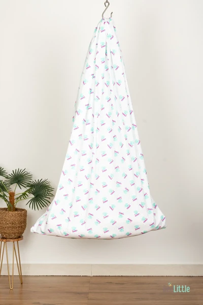 Riding Jumbo - Beelittle Premium Organic Cotton Baby Thottil Cradle | Soft, Breathable & Portable