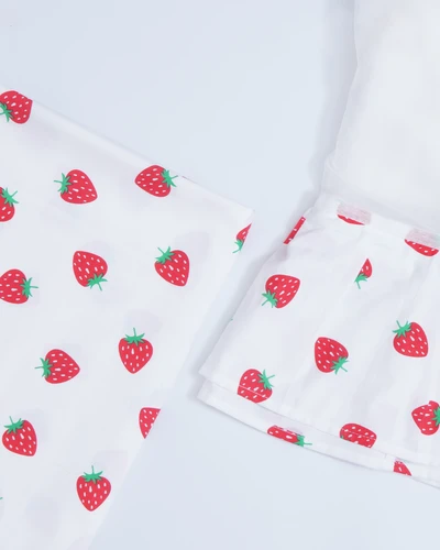 Very Berry Strawberry - Beelittle Premium Organic Cotton Baby Thottil Cradle | Soft, Breathable & Portable