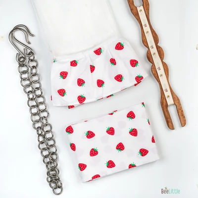 Very Berry Strawberry - Beelittle Premium Organic Cotton Baby Thottil Cradle | Soft, Breathable & Portable