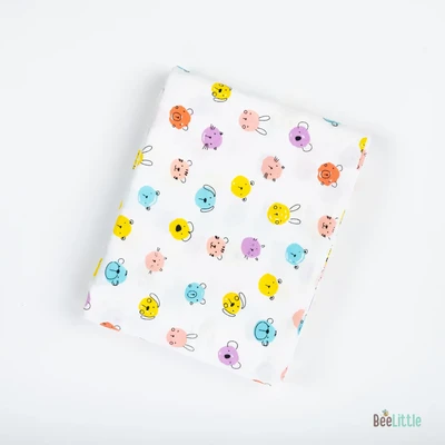 Happy Faces - Beelittle Premium Organic Cotton Baby Thottil Cradle | Soft, Breathable & Portable