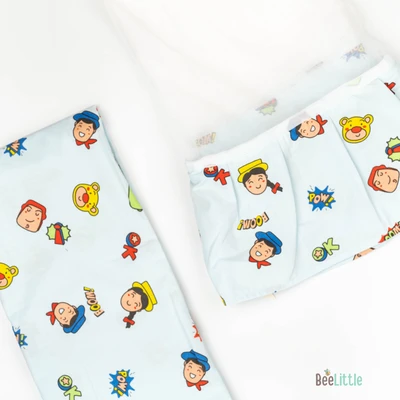 Cartoon Faces - Beelittle Premium Organic Cotton Baby Thottil Cradle | Soft, Breathable & Portable