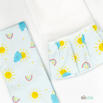 Sun Shine - Beelittle Premium Organic Cotton Baby Thottil Cradle | Soft, Breathable & Portable
