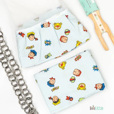 Cartoon Faces - Beelittle Premium Organic Cotton Baby Thottil Cradle | Soft, Breathable & Portable