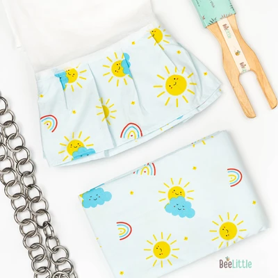 Sun Shine - Beelittle Premium Organic Cotton Baby Thottil Cradle | Soft, Breathable & Portable