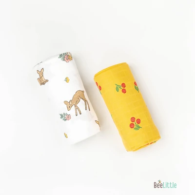 Bambi Love – Organic Muslin Cotton Baby Swaddle Blanket