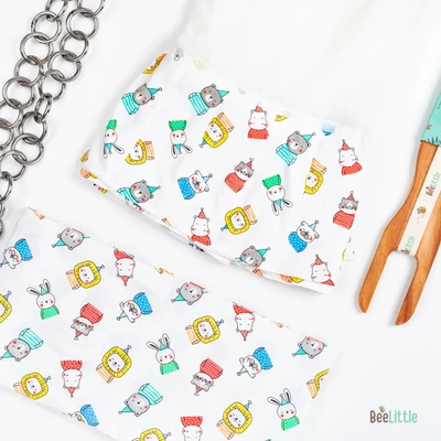 Carnival Animals - Beelittle Premium Organic Cotton Baby Thottil Cradle | Soft, Breathable & Portable