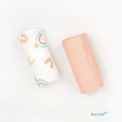 Peach Mania – Organic Muslin Cotton Baby Swaddle Blanket