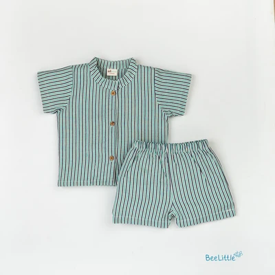 Navy & Green stripes