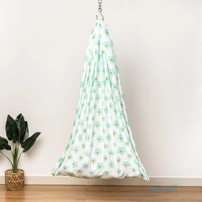 Teal Bloom - Beelittle Premium Organic Cotton Baby Thottil Cradle | Soft, Breathable & Portable
