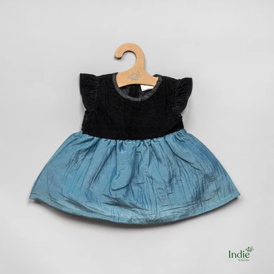 Black Yoke With Blue Dress